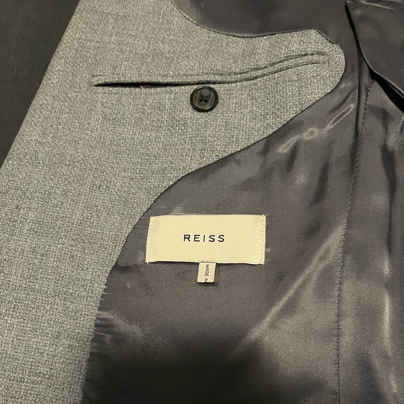 Reiss Men’s Light Blue Wool Elliot Blazer Medium - Picture 6 of 12